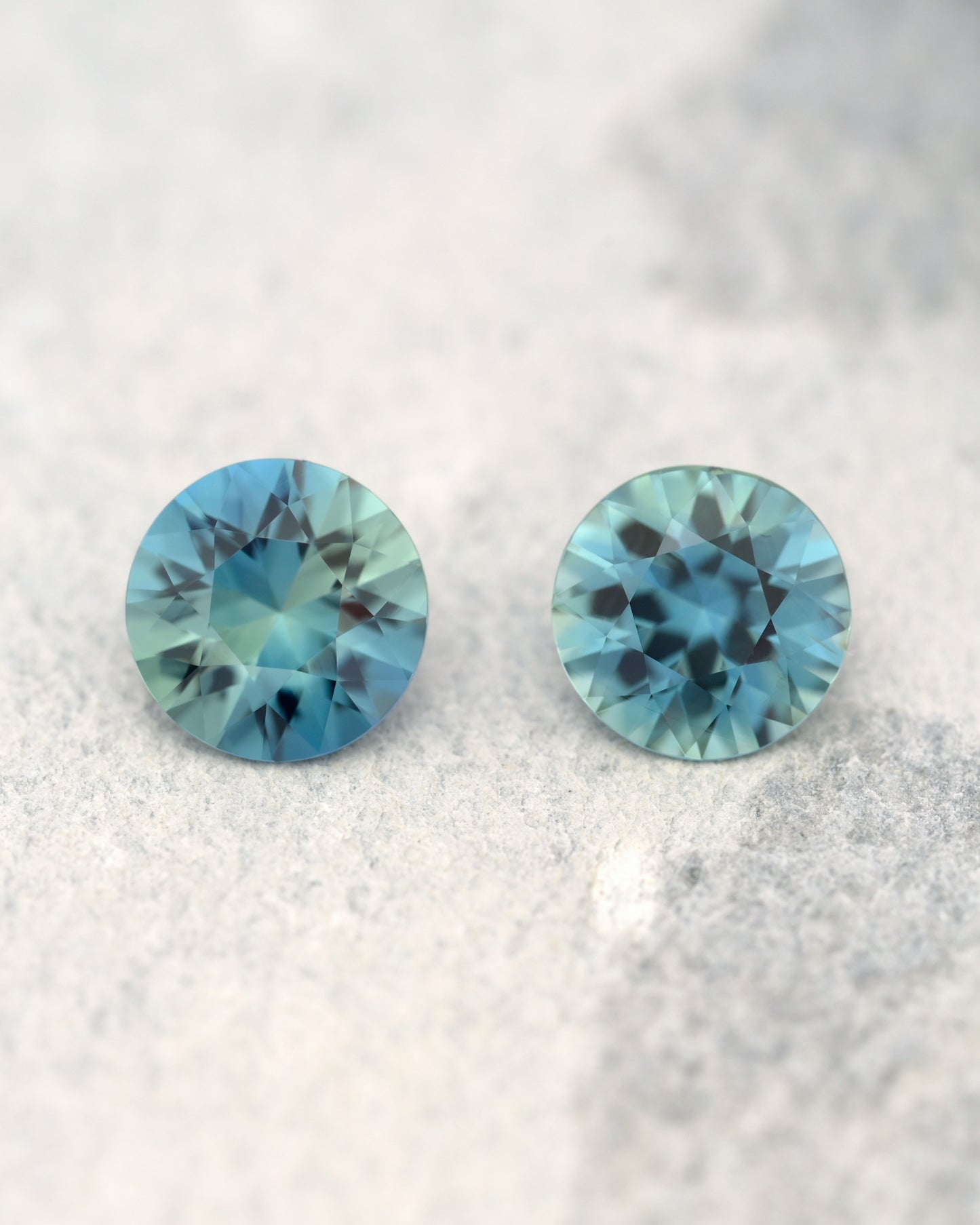 Teal Sapphire pair 1.40ct